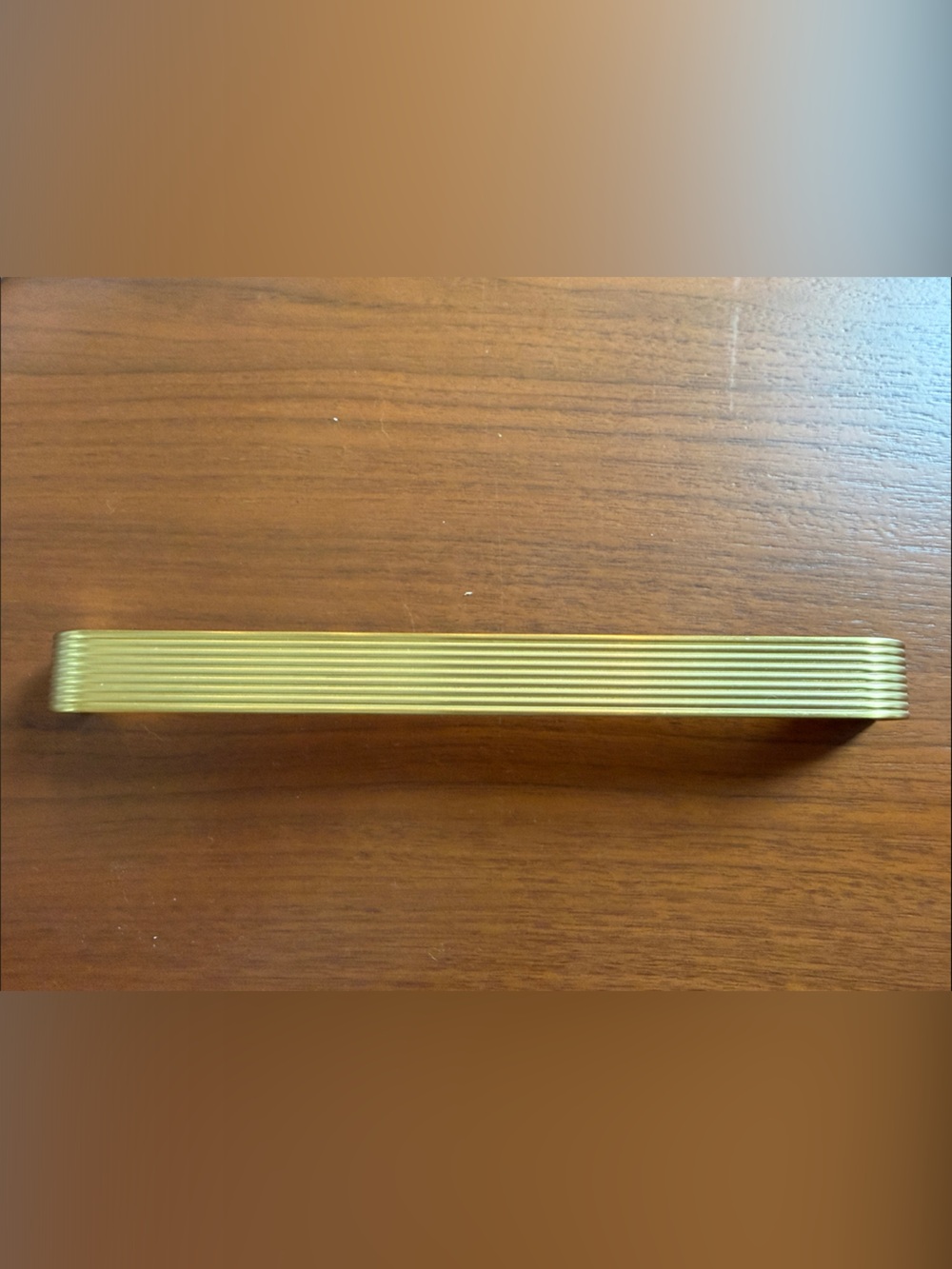 Gold Reeded Drawer Pull